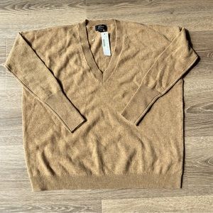 J crew cashmere boyfriend v neck sweater